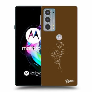 Etui na Motorola Edge 20 - Brown flowers