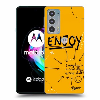 Picasee silikonowe czarne etui na Motorola Edge 20 - Enjoy