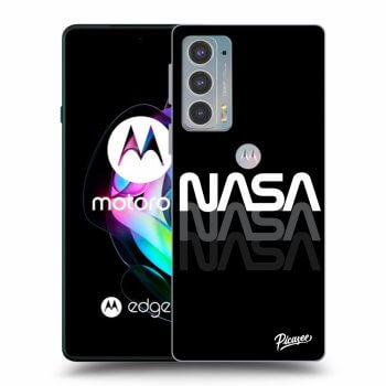 Picasee silikonowe czarne etui na Motorola Edge 20 - NASA Triple