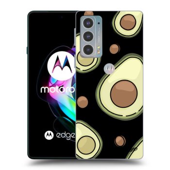 Picasee silikonowe czarne etui na Motorola Edge 20 - Avocado