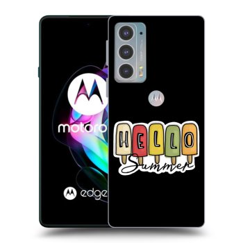 Picasee silikonowe czarne etui na Motorola Edge 20 - Ice Cream