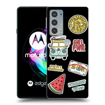 Picasee silikonowe czarne etui na Motorola Edge 20 - Summer
