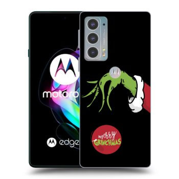 Picasee silikonowe czarne etui na Motorola Edge 20 - Grinch