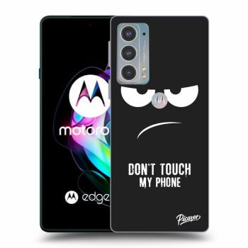 Picasee silikonowe czarne etui na Motorola Edge 20 - Don't Touch My Phone