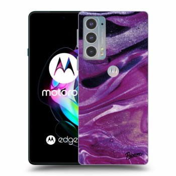 Etui na Motorola Edge 20 - Purple glitter