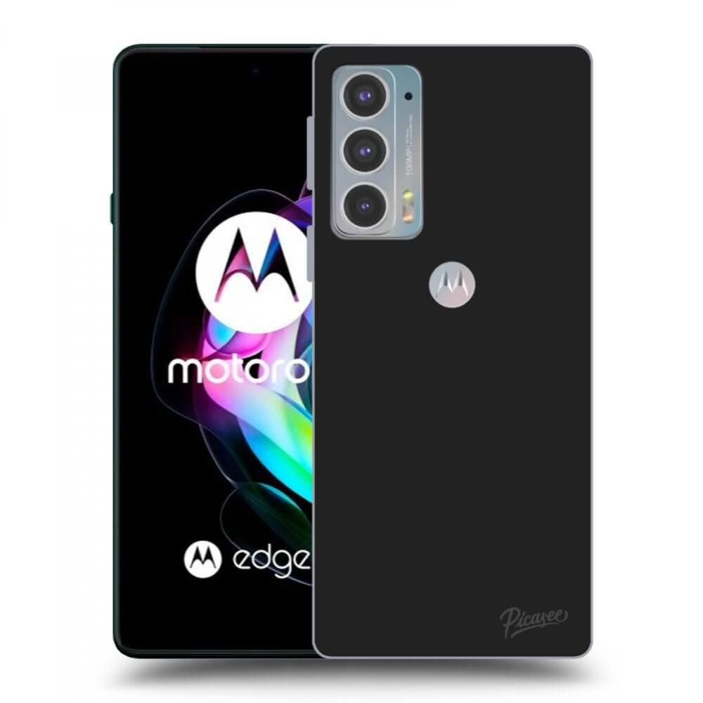 Picasee silikonowe czarne etui na Motorola Edge 20 - Clear