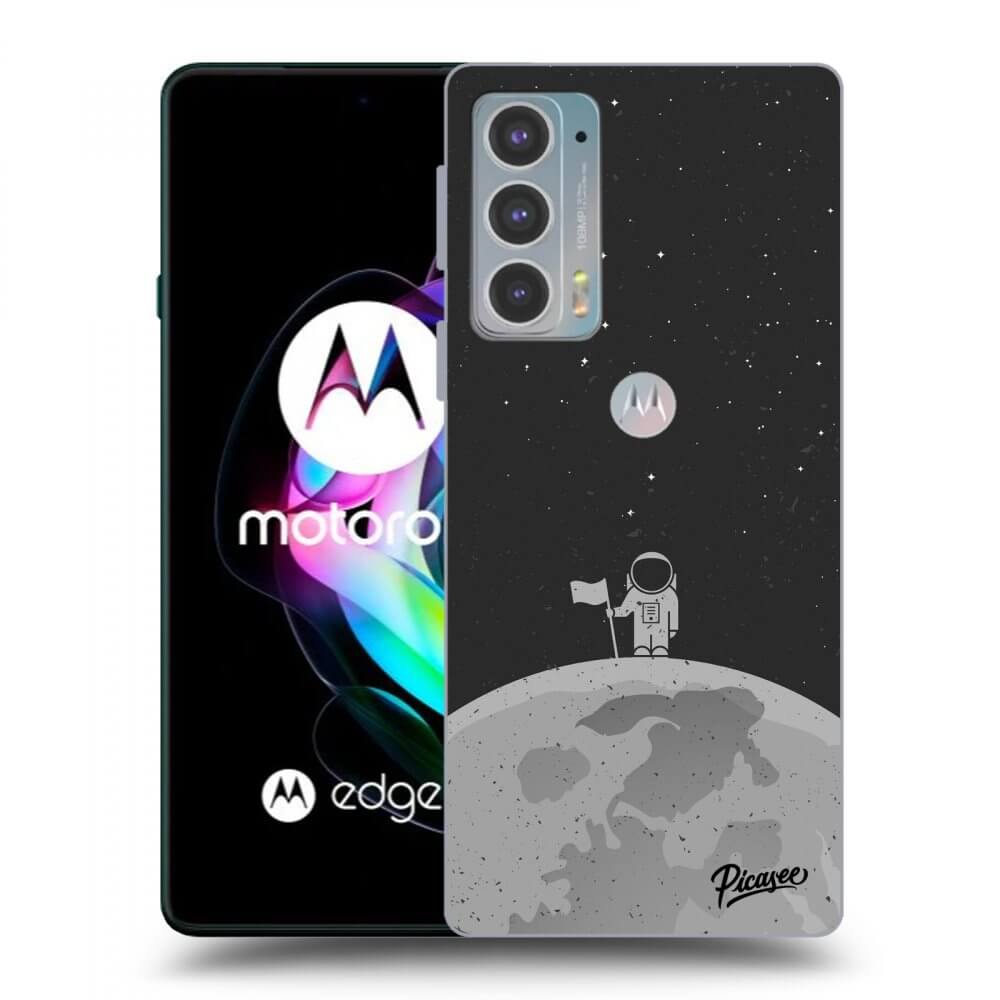 Picasee silikonowe czarne etui na Motorola Edge 20 - Astronaut