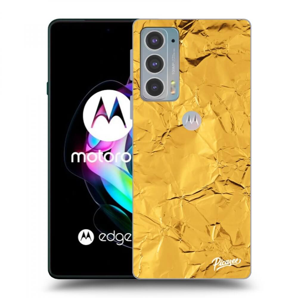 Picasee silikonowe czarne etui na Motorola Edge 20 - Gold