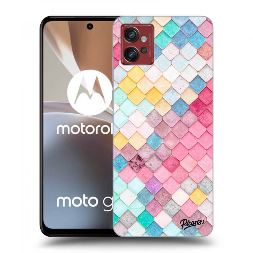 Picasee silikonowe przeźroczyste etui na Motorola Moto G32 - Colorful roof