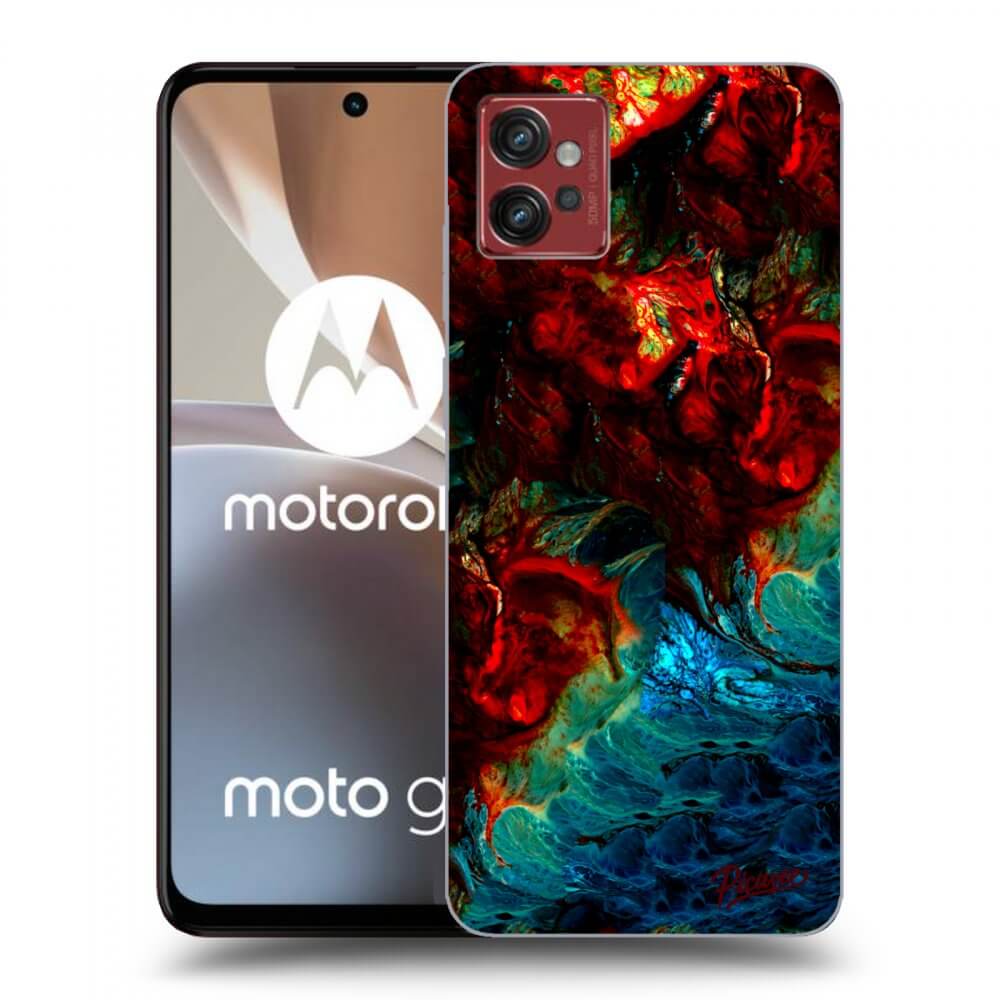 Picasee silikonowe czarne etui na Motorola Moto G32 - Universe
