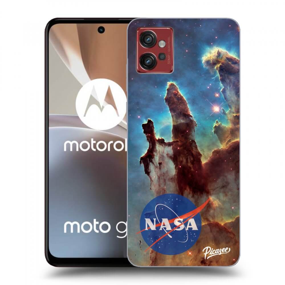 Picasee silikonowe czarne etui na Motorola Moto G32 - Eagle Nebula