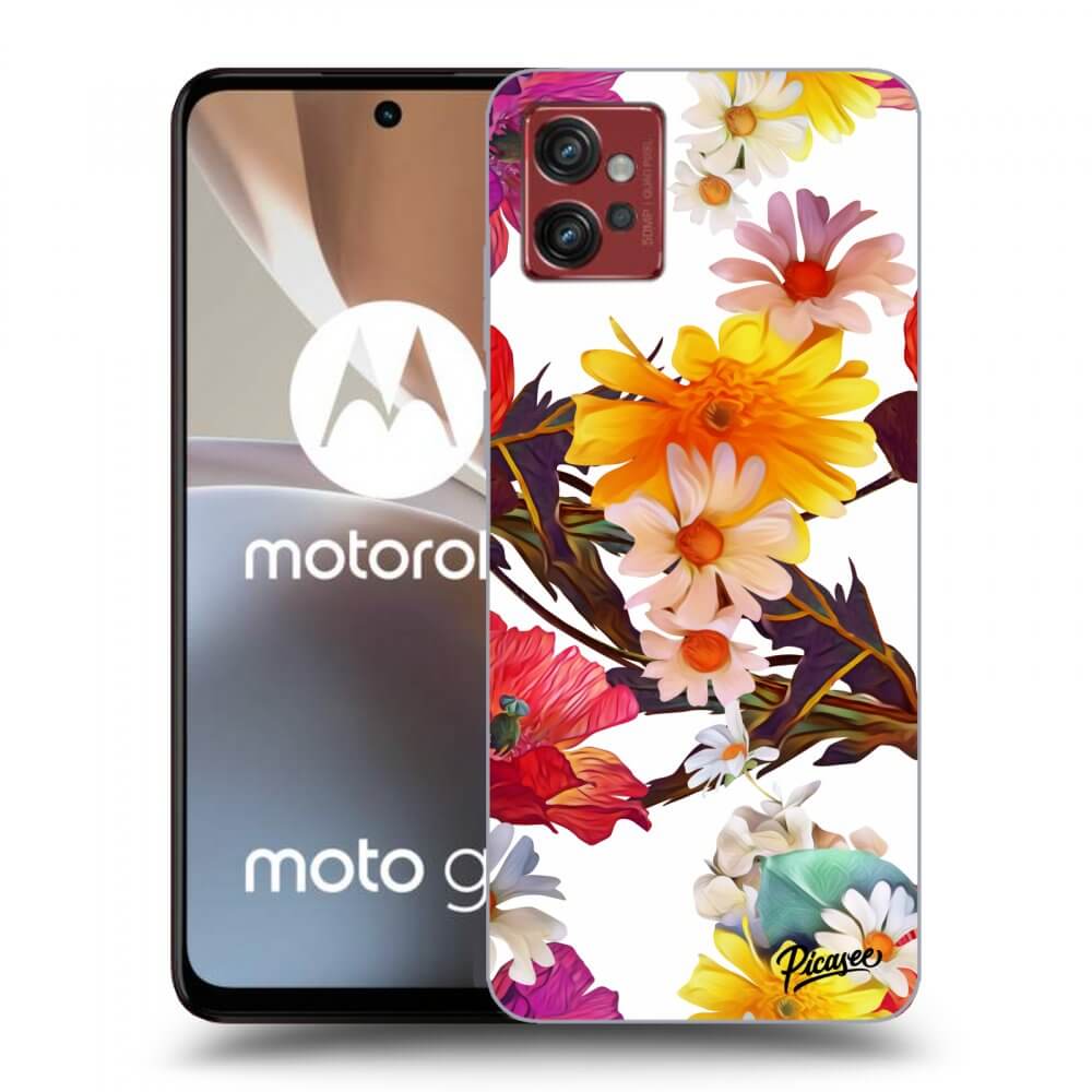 Picasee silikonowe czarne etui na Motorola Moto G32 - Meadow