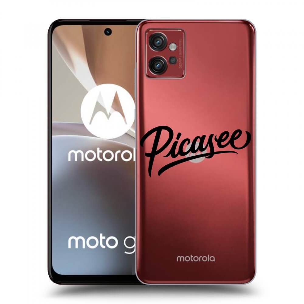 Picasee silikonowe przeźroczyste etui na Motorola Moto G32 - Picasee - black