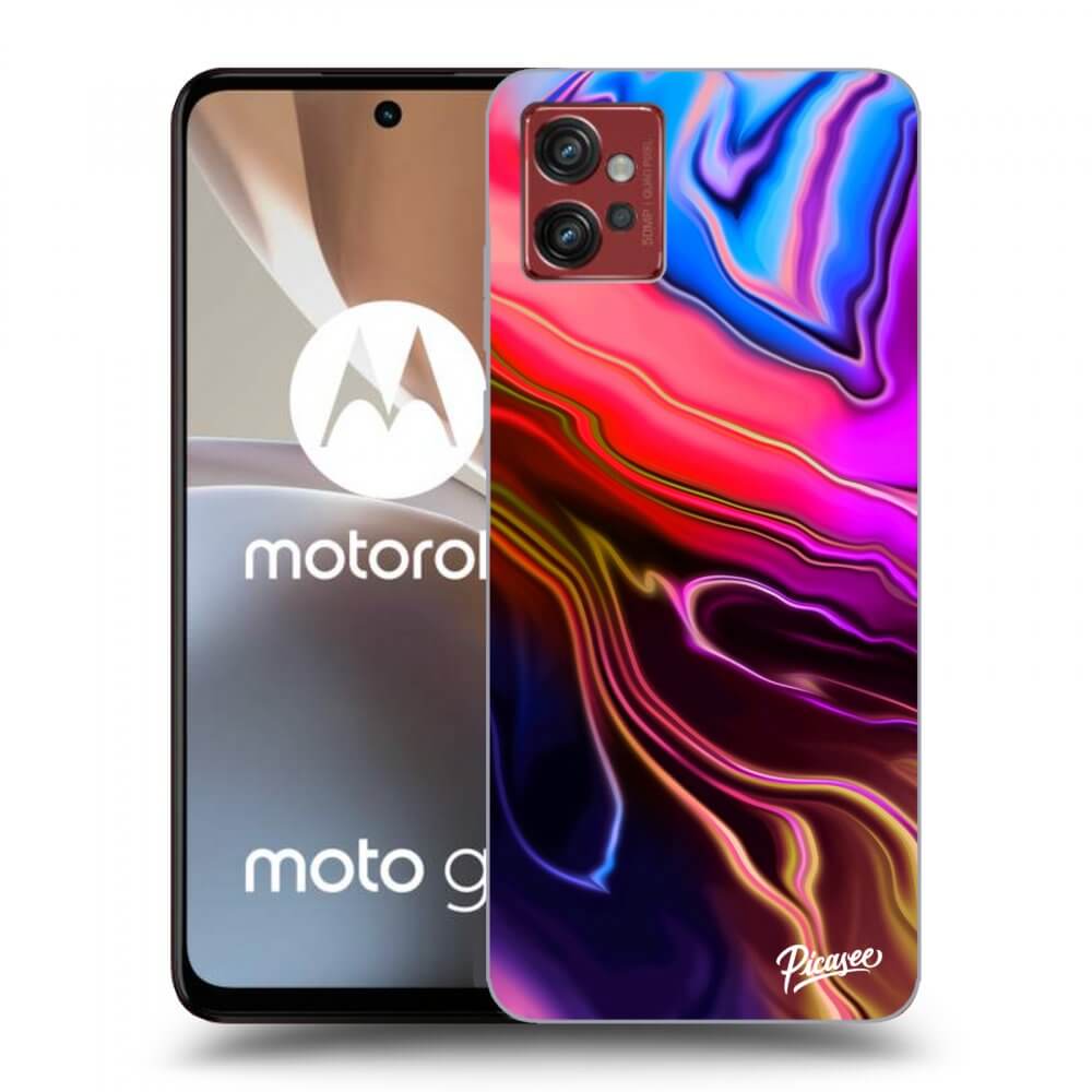 Picasee silikonowe czarne etui na Motorola Moto G32 - Electric