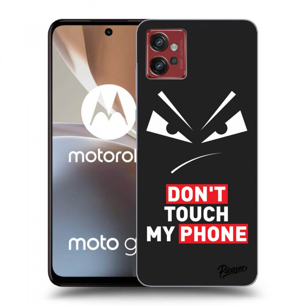 Picasee silikonowe czarne etui na Motorola Moto G32 - Evil Eye - Transparent