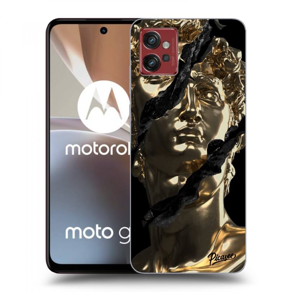 Picasee silikonowe czarne etui na Motorola Moto G32 - Golder