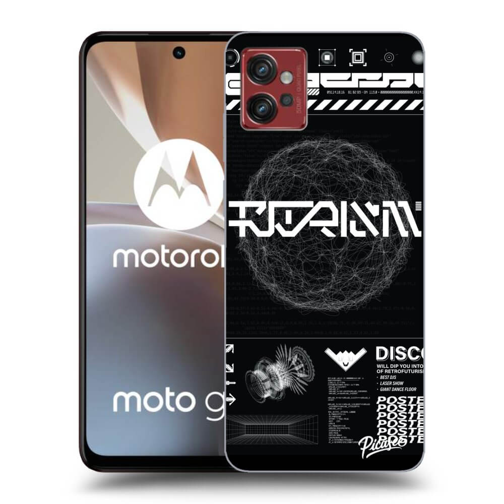 Picasee silikonowe przeźroczyste etui na Motorola Moto G32 - BLACK DISCO