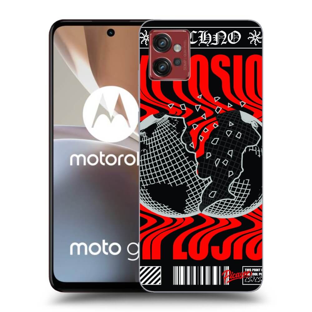 Picasee silikonowe czarne etui na Motorola Moto G32 - EXPLOSION