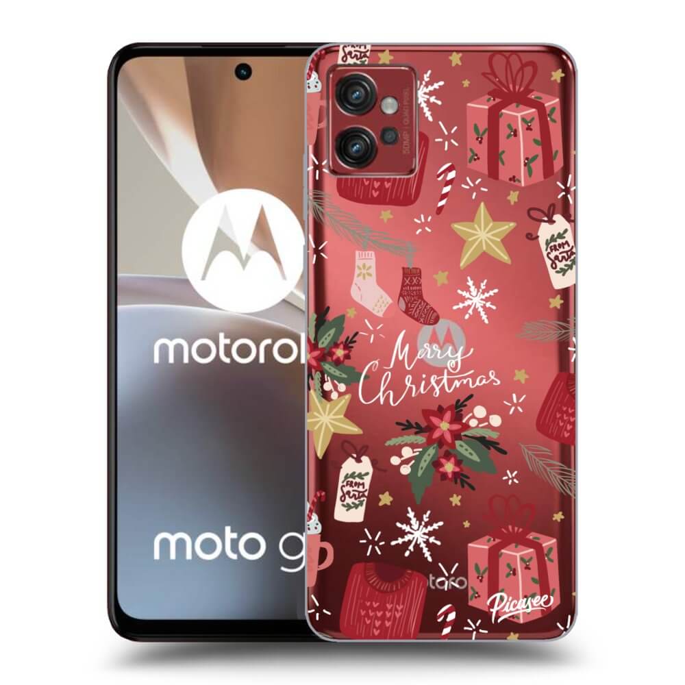 Picasee silikonowe przeźroczyste etui na Motorola Moto G32 - Christmas