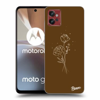 Etui na Motorola Moto G32 - Brown flowers