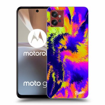 Picasee silikonowe czarne etui na Motorola Moto G32 - Burn