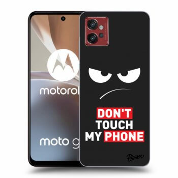 Picasee silikonowe czarne etui na Motorola Moto G32 - Angry Eyes - Transparent