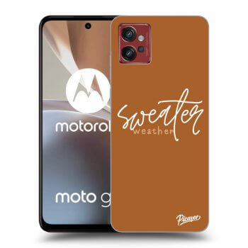 Picasee silikonowe przeźroczyste etui na Motorola Moto G32 - Sweater weather