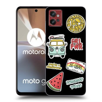 Picasee silikonowe czarne etui na Motorola Moto G32 - Summer