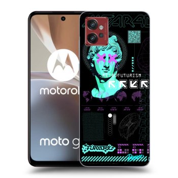 Picasee silikonowe czarne etui na Motorola Moto G32 - RETRO