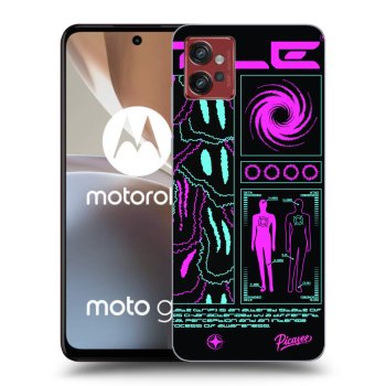 Picasee silikonowe czarne etui na Motorola Moto G32 - HYPE SMILE