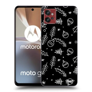 Picasee silikonowe czarne etui na Motorola Moto G32 - Mistletoe