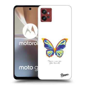 Picasee silikonowe przeźroczyste etui na Motorola Moto G32 - Diamanty White