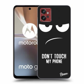 Picasee silikonowe czarne etui na Motorola Moto G32 - Don't Touch My Phone