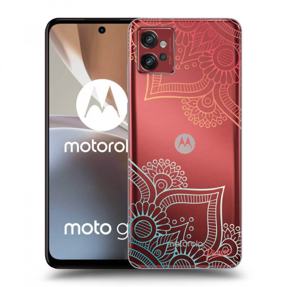 Picasee silikonowe przeźroczyste etui na Motorola Moto G32 - Flowers pattern