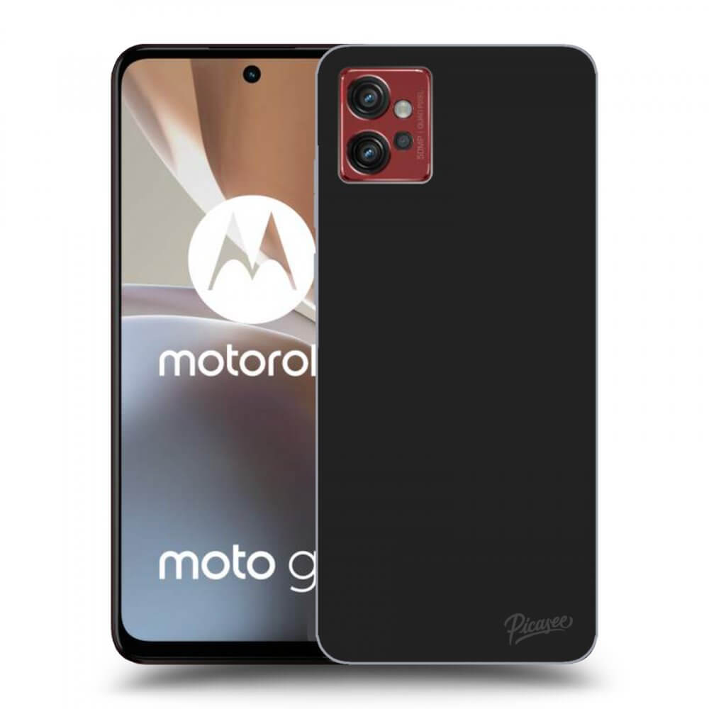 Picasee silikonowe czarne etui na Motorola Moto G32 - Clear
