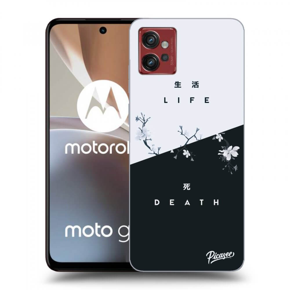 Picasee silikonowe czarne etui na Motorola Moto G32 - Life - Death