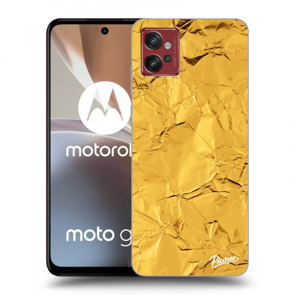 Picasee silikonowe czarne etui na Motorola Moto G32 - Gold