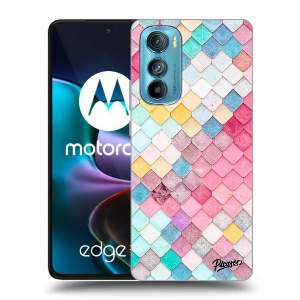Picasee silikonowe przeźroczyste etui na Motorola Edge 30 - Colorful roof