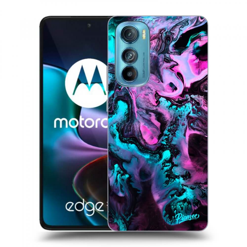 Picasee silikonowe czarne etui na Motorola Edge 30 - Lean