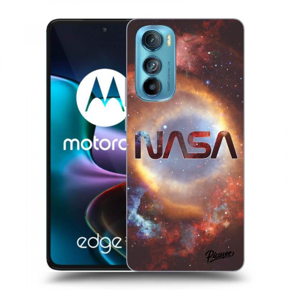 Picasee silikonowe czarne etui na Motorola Edge 30 - Nebula
