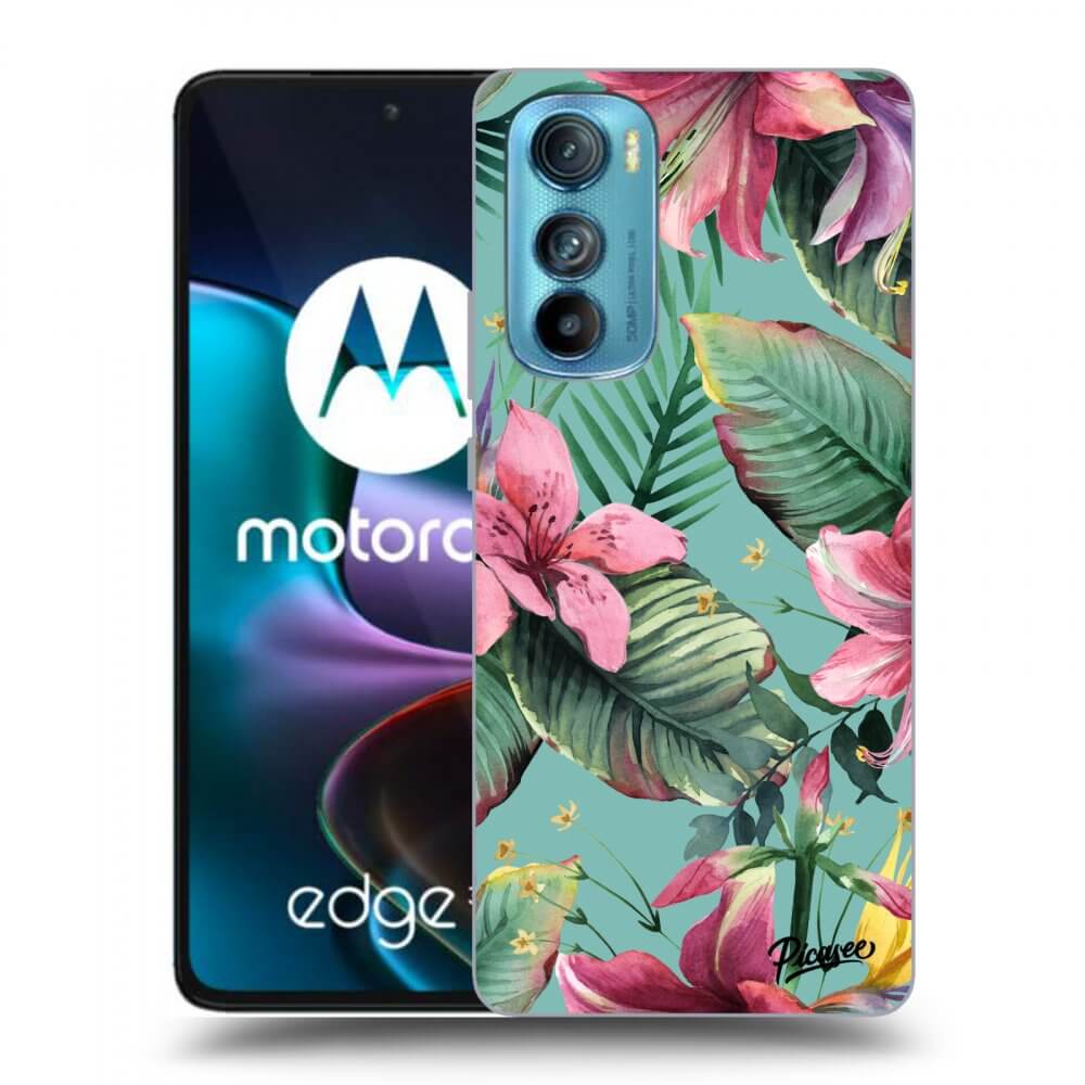 Picasee silikonowe czarne etui na Motorola Edge 30 - Hawaii