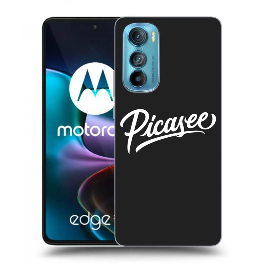 Picasee silikonowe czarne etui na Motorola Edge 30 - Picasee - White