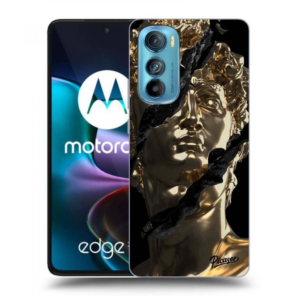 Picasee silikonowe czarne etui na Motorola Edge 30 - Golder