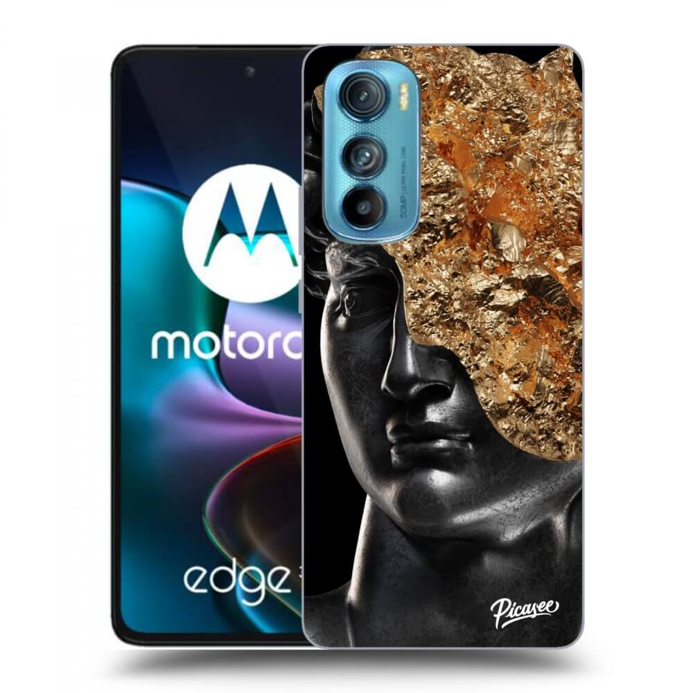 Picasee silikonowe czarne etui na Motorola Edge 30 - Holigger