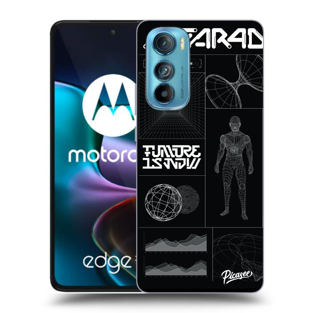Picasee silikonowe przeźroczyste etui na Motorola Edge 30 - BLACK BODY