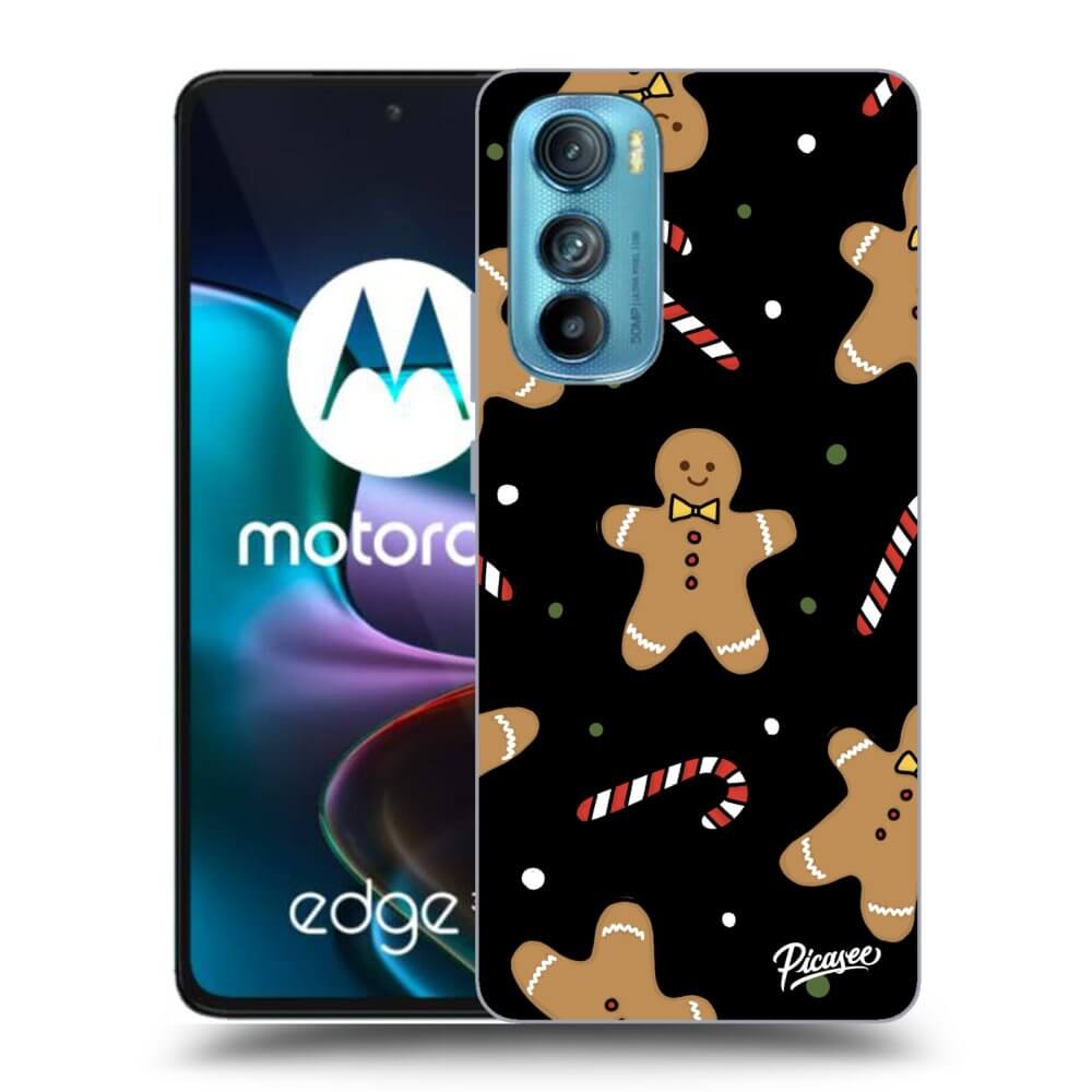 Picasee silikonowe czarne etui na Motorola Edge 30 - Gingerbread