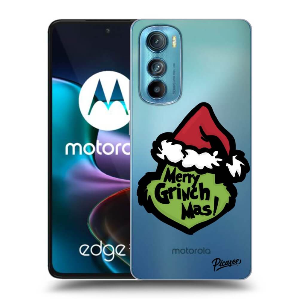 Picasee silikonowe przeźroczyste etui na Motorola Edge 30 - Grinch 2