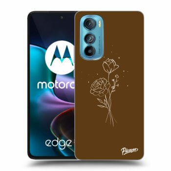 Etui na Motorola Edge 30 - Brown flowers