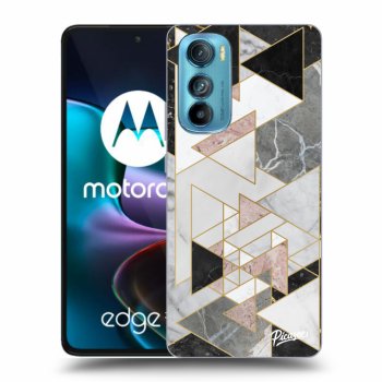Picasee silikonowe przeźroczyste etui na Motorola Edge 30 - Light geometry