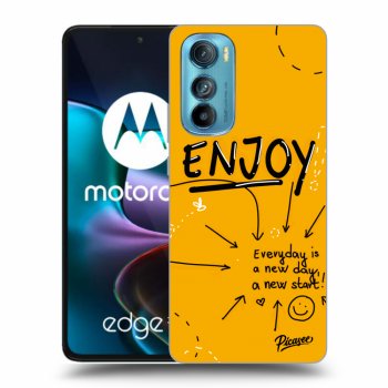 Picasee silikonowe czarne etui na Motorola Edge 30 - Enjoy